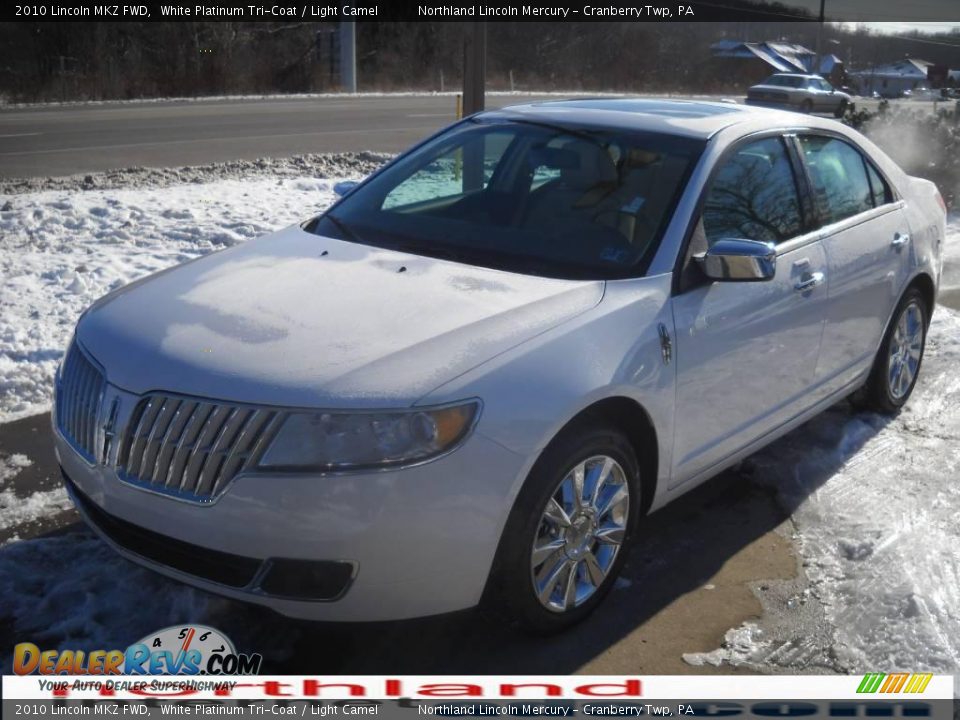 2010 Lincoln MKZ FWD White Platinum Tri-Coat / Light Camel Photo #12
