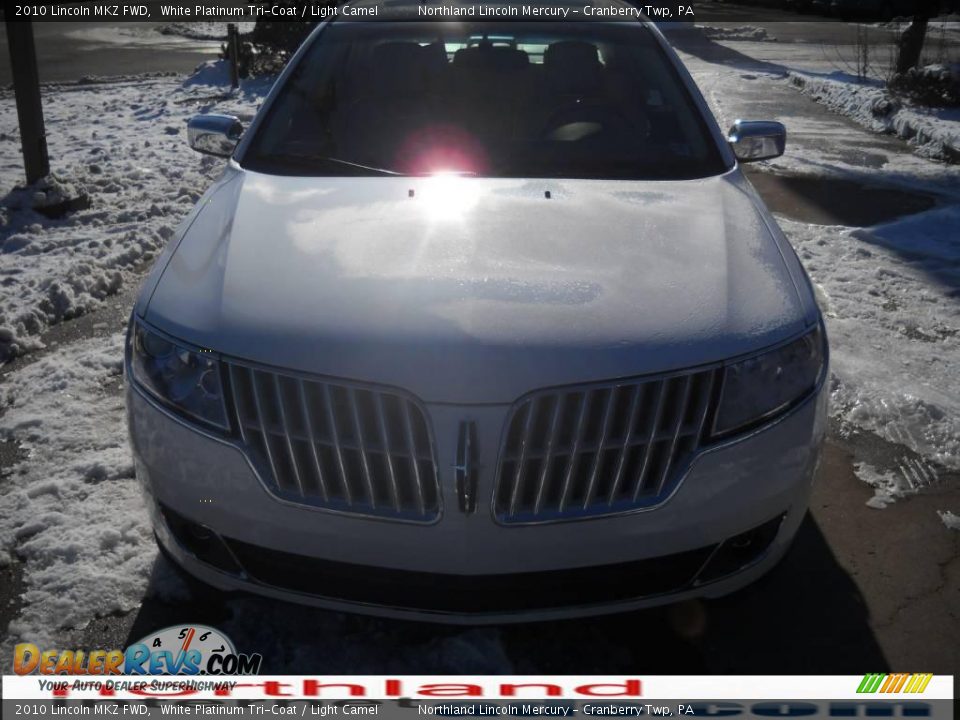 2010 Lincoln MKZ FWD White Platinum Tri-Coat / Light Camel Photo #13