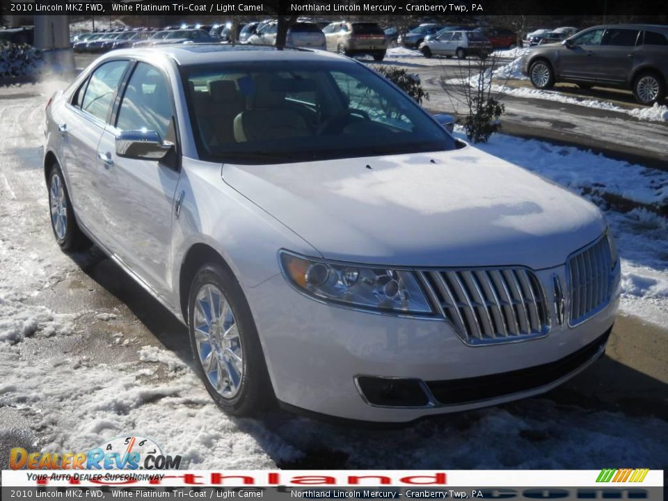 2010 Lincoln MKZ FWD White Platinum Tri-Coat / Light Camel Photo #14