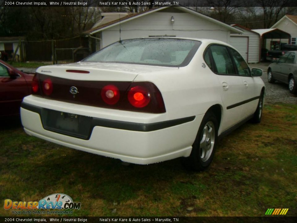 2004 Chevrolet Impala White / Neutral Beige Photo #4