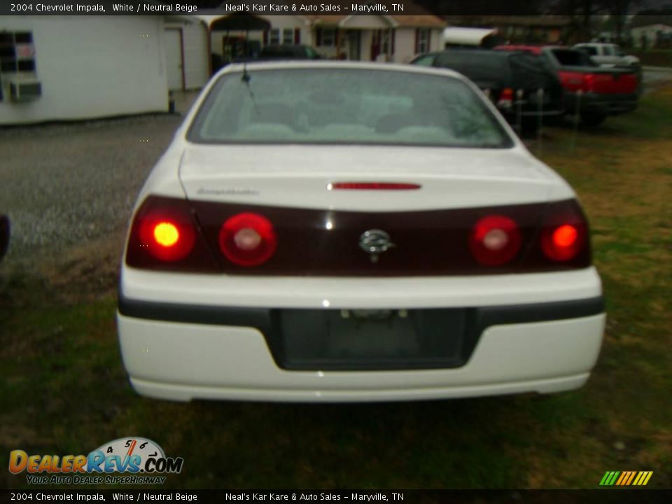 2004 Chevrolet Impala White / Neutral Beige Photo #5