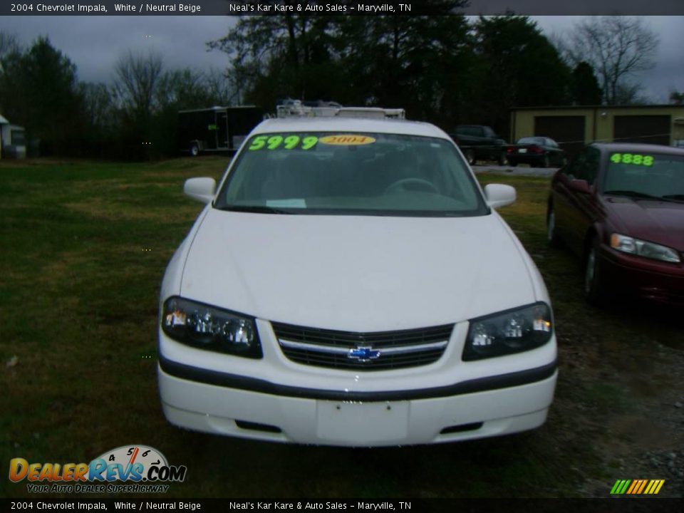 2004 Chevrolet Impala White / Neutral Beige Photo #7