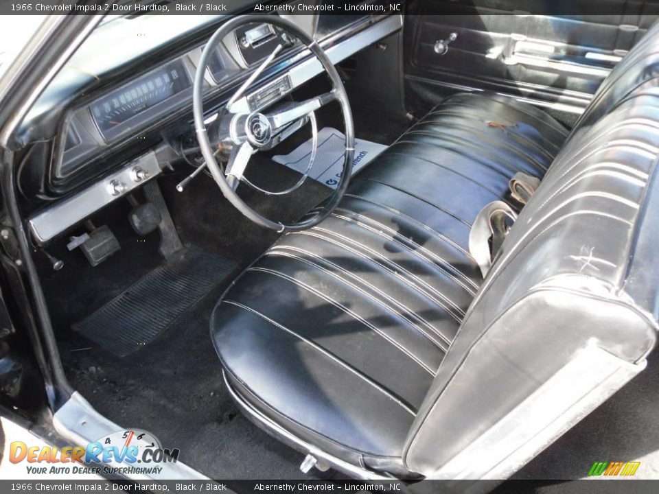 1966 Chevrolet Impala 2 Door Hardtop Black / Black Photo #8