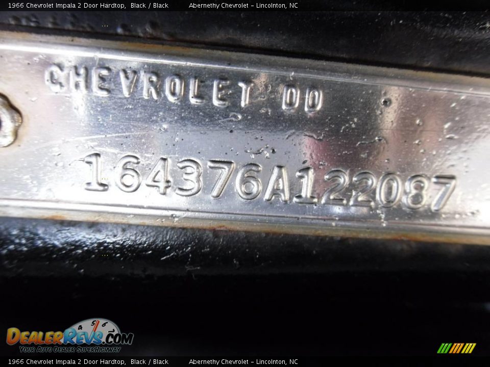 1966 Chevrolet Impala 2 Door Hardtop Black / Black Photo #23