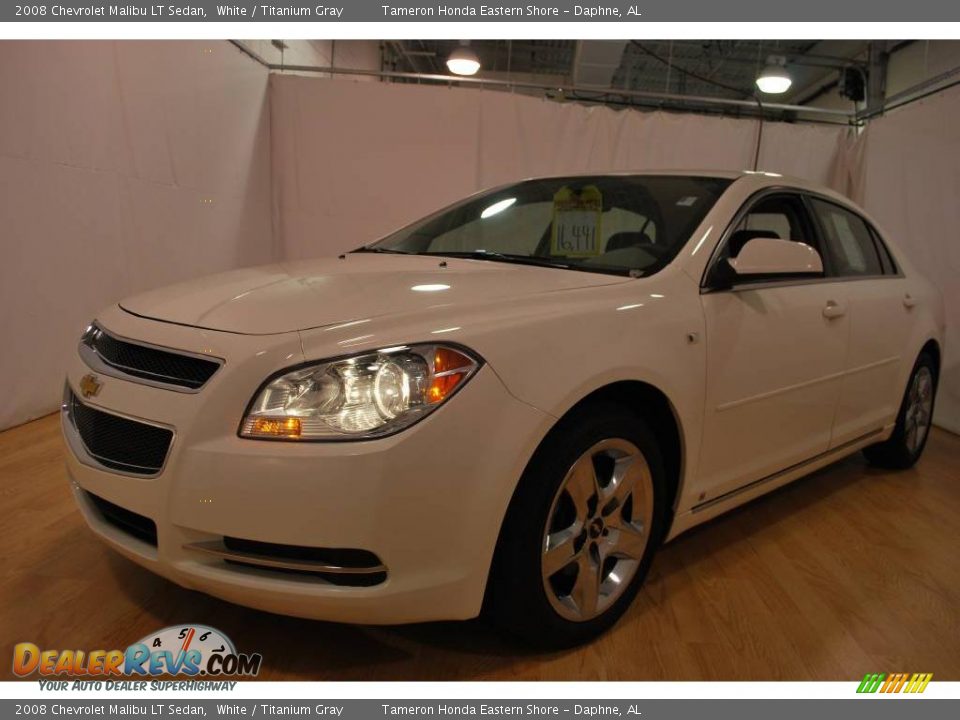 2008 Chevrolet Malibu LT Sedan White / Titanium Gray Photo #1