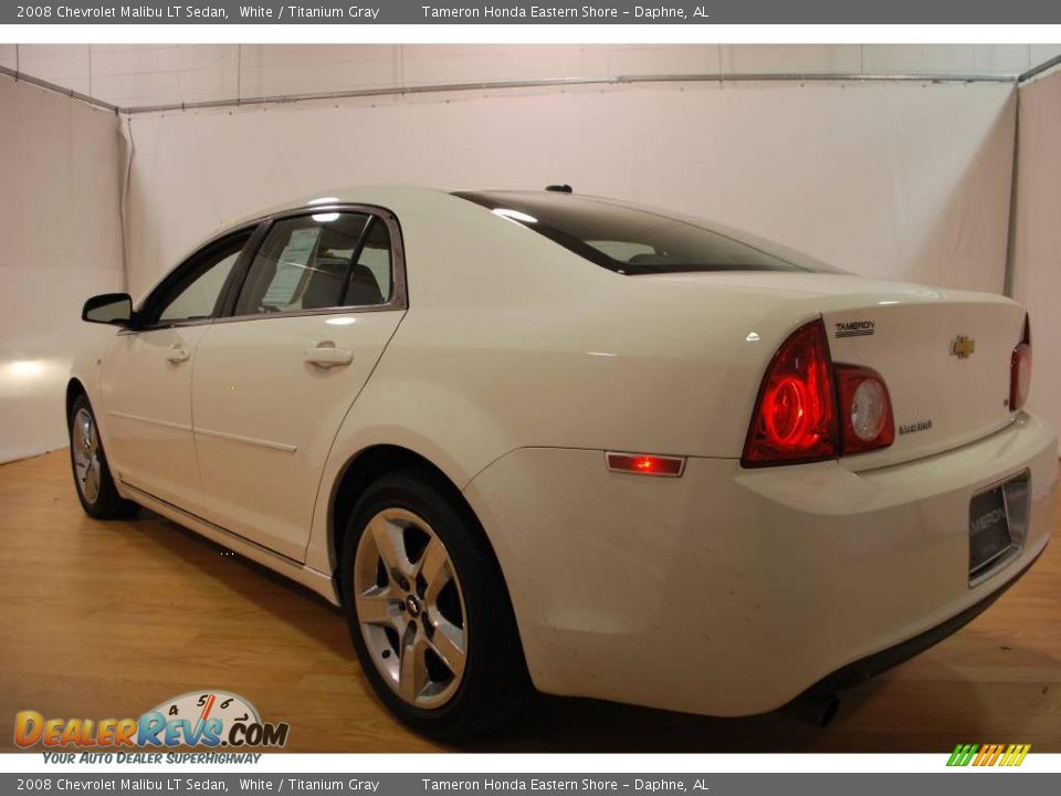 2008 Chevrolet Malibu LT Sedan White / Titanium Gray Photo #3