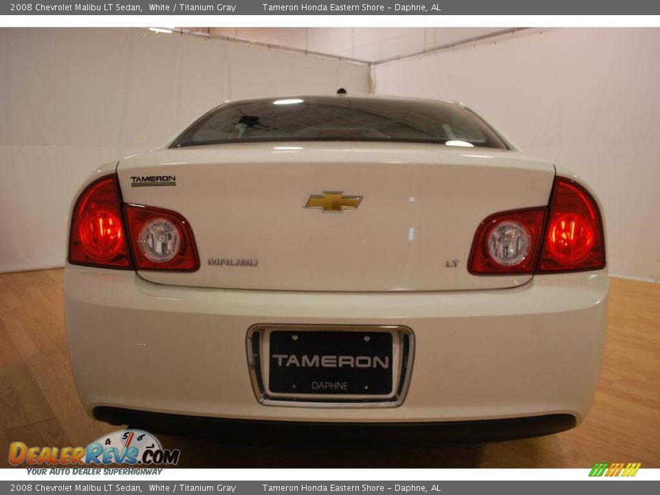 2008 Chevrolet Malibu LT Sedan White / Titanium Gray Photo #4