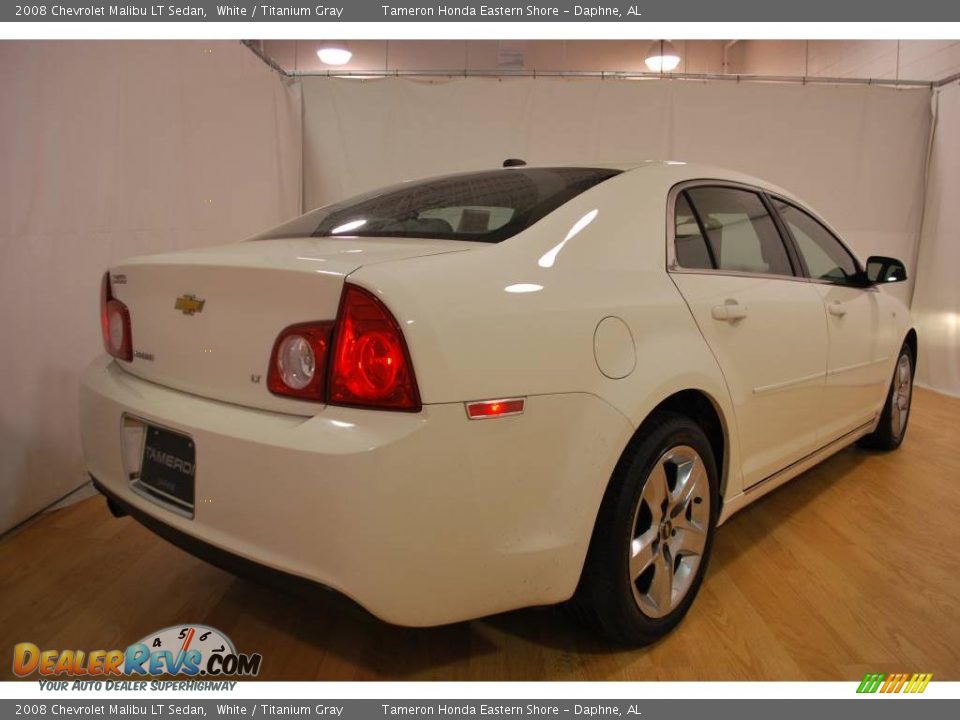 2008 Chevrolet Malibu LT Sedan White / Titanium Gray Photo #5