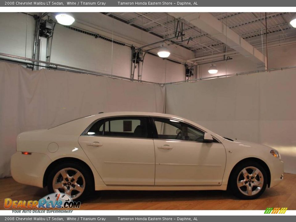 2008 Chevrolet Malibu LT Sedan White / Titanium Gray Photo #6