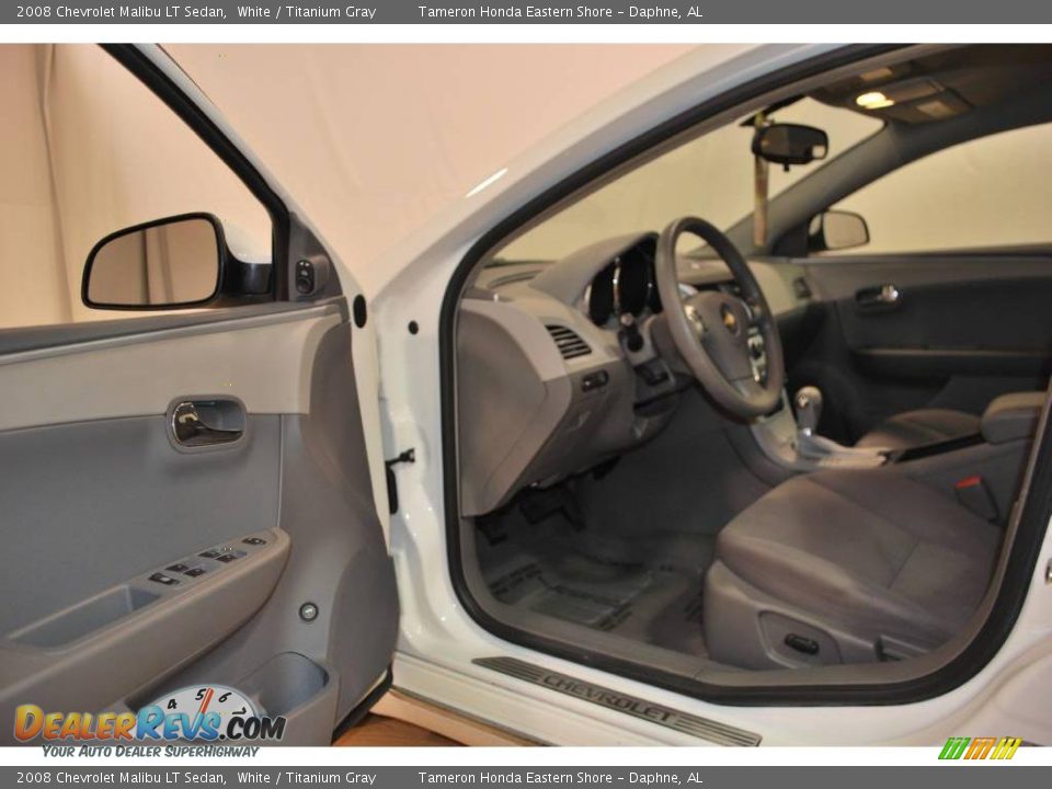 2008 Chevrolet Malibu LT Sedan White / Titanium Gray Photo #13