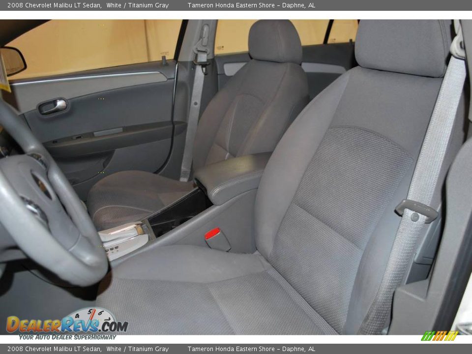 2008 Chevrolet Malibu LT Sedan White / Titanium Gray Photo #14