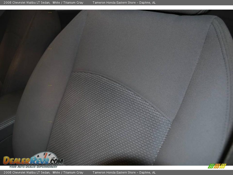 2008 Chevrolet Malibu LT Sedan White / Titanium Gray Photo #15