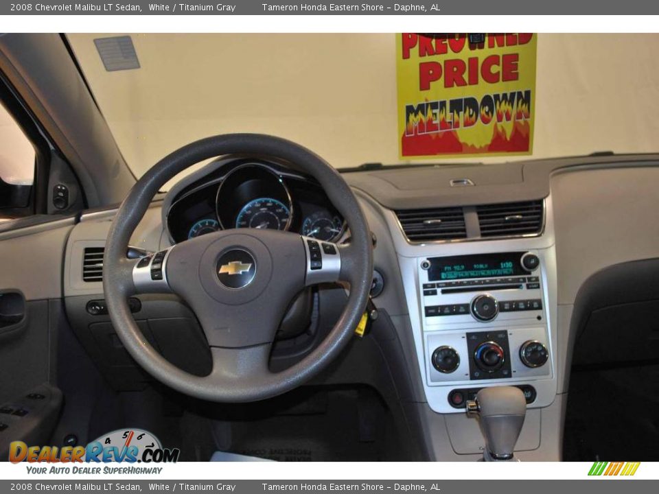 2008 Chevrolet Malibu LT Sedan White / Titanium Gray Photo #18