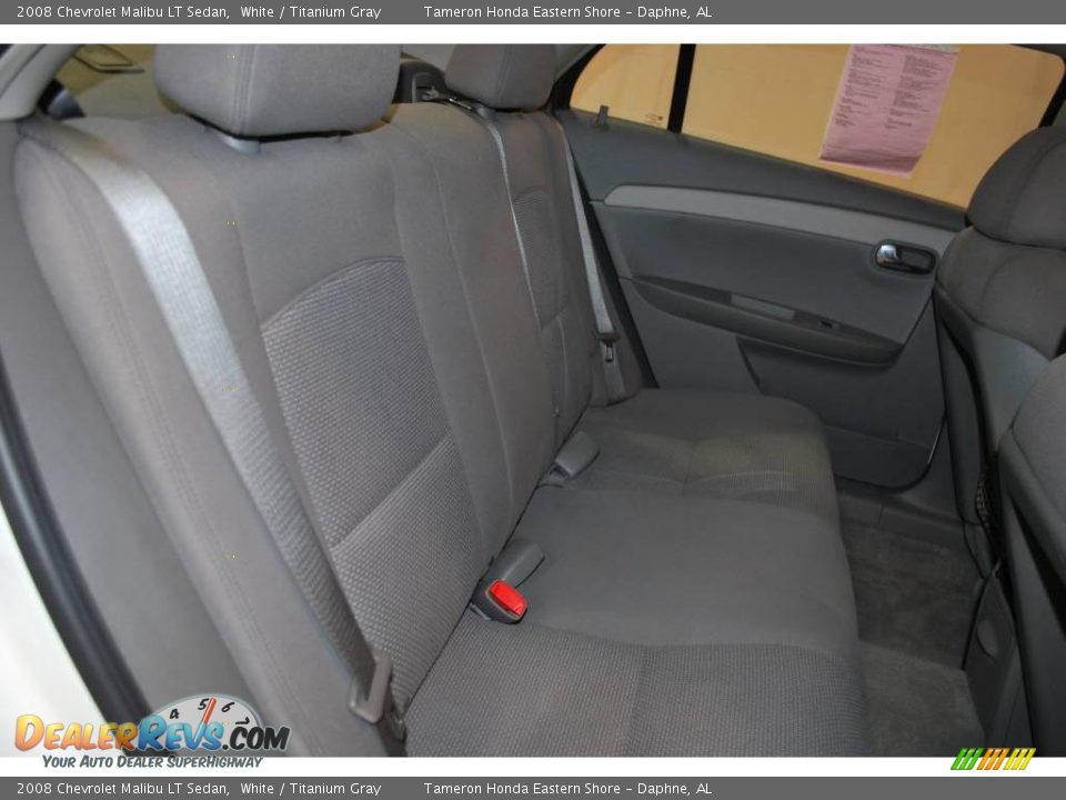 2008 Chevrolet Malibu LT Sedan White / Titanium Gray Photo #25