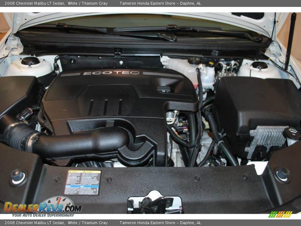 2008 Chevrolet Malibu LT Sedan White / Titanium Gray Photo #28