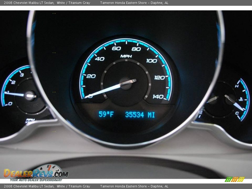 2008 Chevrolet Malibu LT Sedan White / Titanium Gray Photo #30