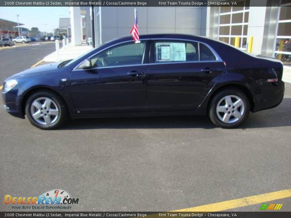 2008 Chevrolet Malibu LS Sedan Imperial Blue Metallic / Cocoa/Cashmere Beige Photo #2