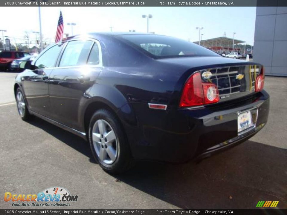 2008 Chevrolet Malibu LS Sedan Imperial Blue Metallic / Cocoa/Cashmere Beige Photo #3