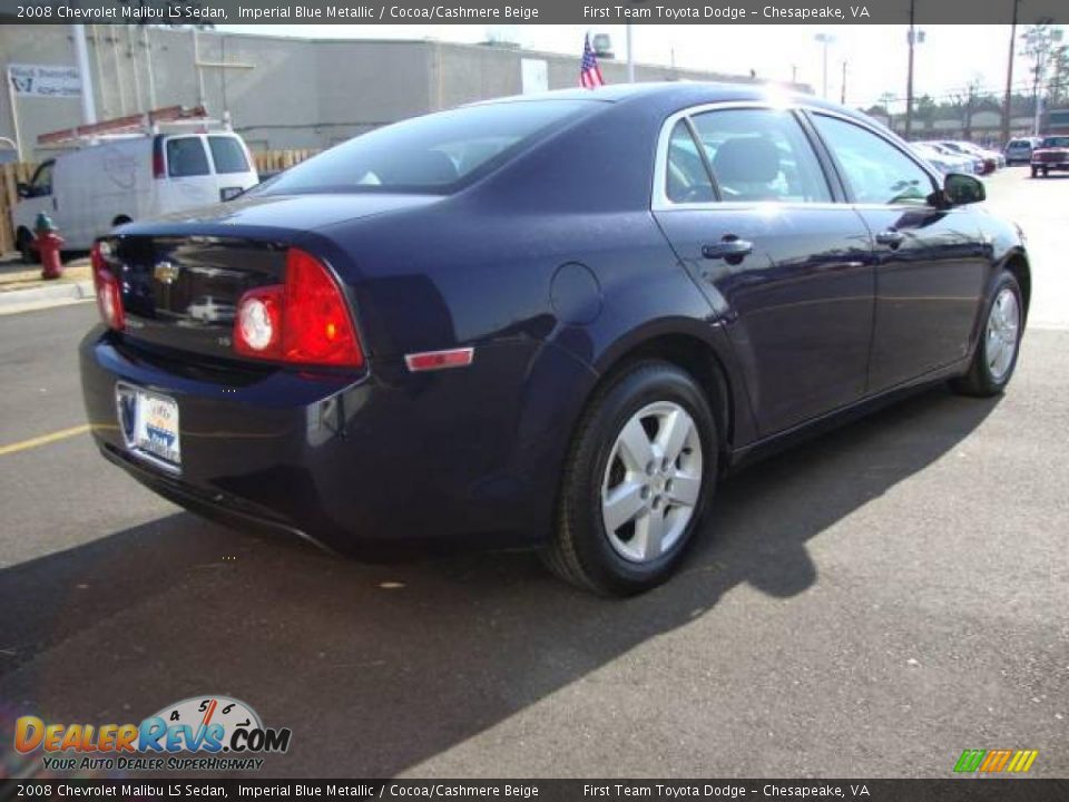 2008 Chevrolet Malibu LS Sedan Imperial Blue Metallic / Cocoa/Cashmere Beige Photo #5