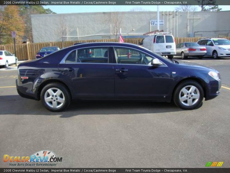 2008 Chevrolet Malibu LS Sedan Imperial Blue Metallic / Cocoa/Cashmere Beige Photo #6