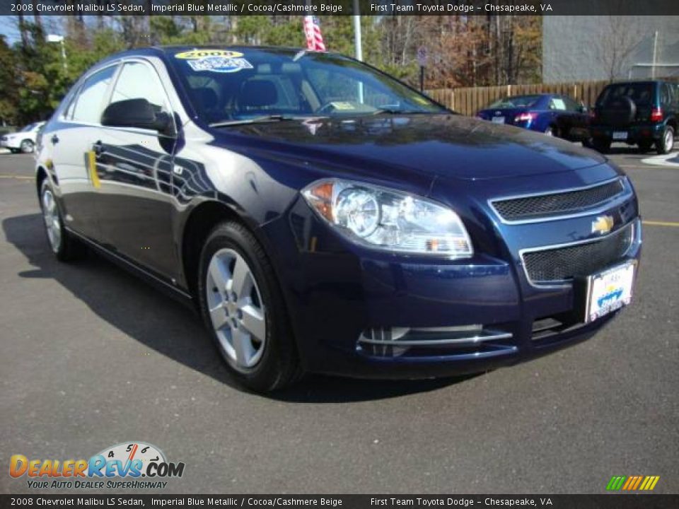 2008 Chevrolet Malibu LS Sedan Imperial Blue Metallic / Cocoa/Cashmere Beige Photo #7