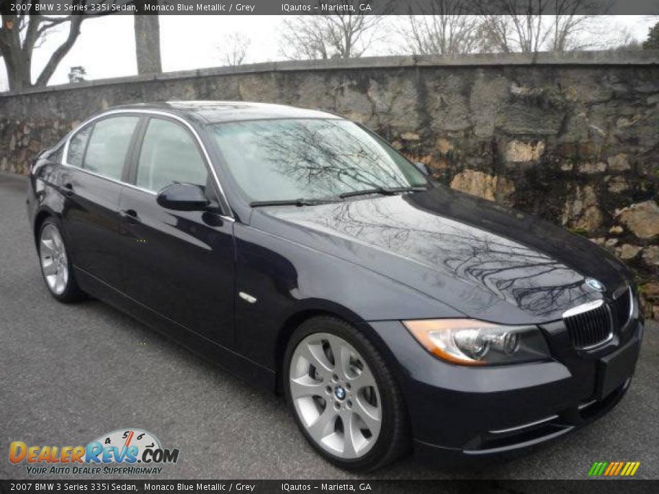 2007 BMW 3 Series 335i Sedan Monaco Blue Metallic / Grey Photo #1