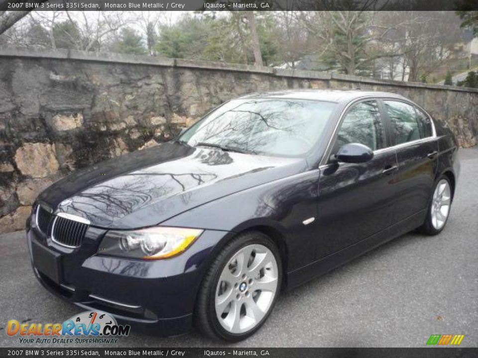 2007 BMW 3 Series 335i Sedan Monaco Blue Metallic / Grey Photo #2