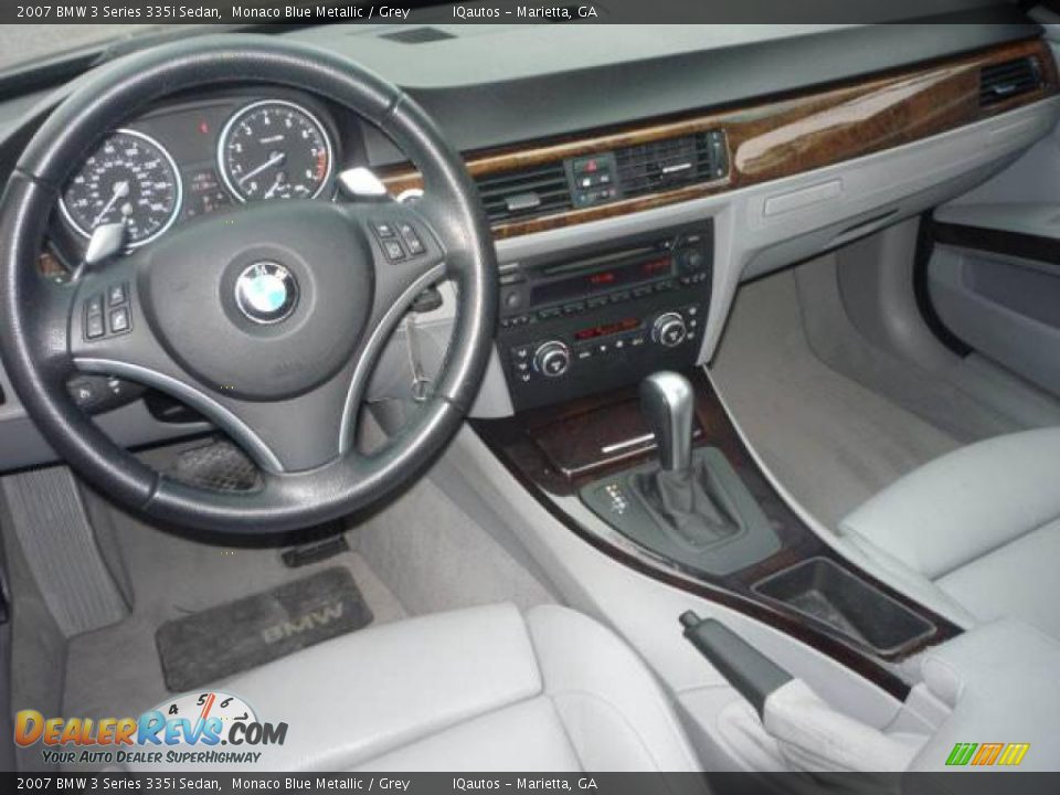 2007 BMW 3 Series 335i Sedan Monaco Blue Metallic / Grey Photo #5