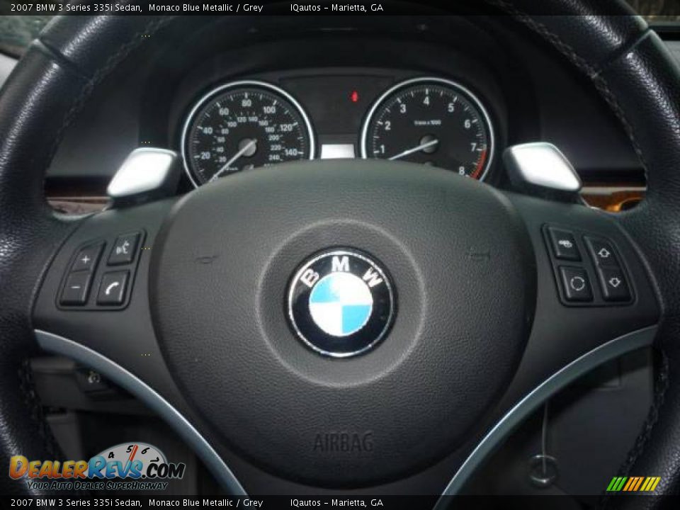 2007 BMW 3 Series 335i Sedan Monaco Blue Metallic / Grey Photo #6