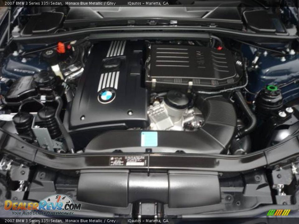 2007 BMW 3 Series 335i Sedan Monaco Blue Metallic / Grey Photo #7