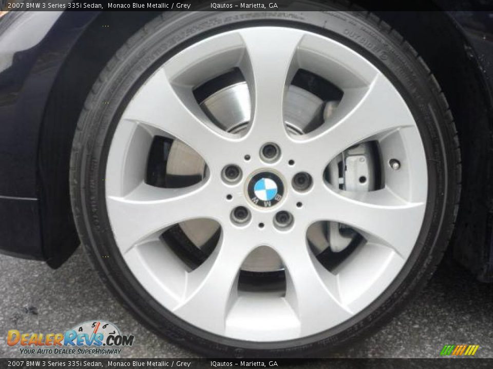 2007 BMW 3 Series 335i Sedan Monaco Blue Metallic / Grey Photo #8