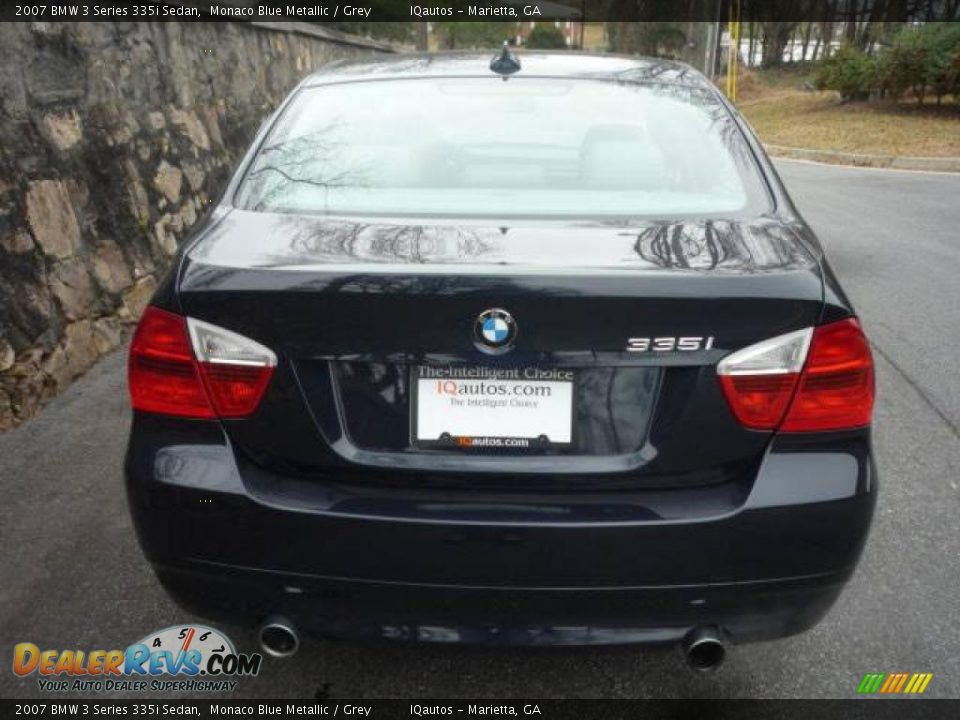 2007 BMW 3 Series 335i Sedan Monaco Blue Metallic / Grey Photo #12