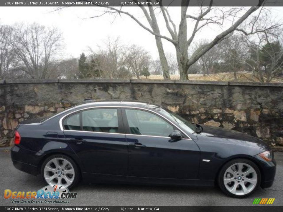 2007 BMW 3 Series 335i Sedan Monaco Blue Metallic / Grey Photo #13