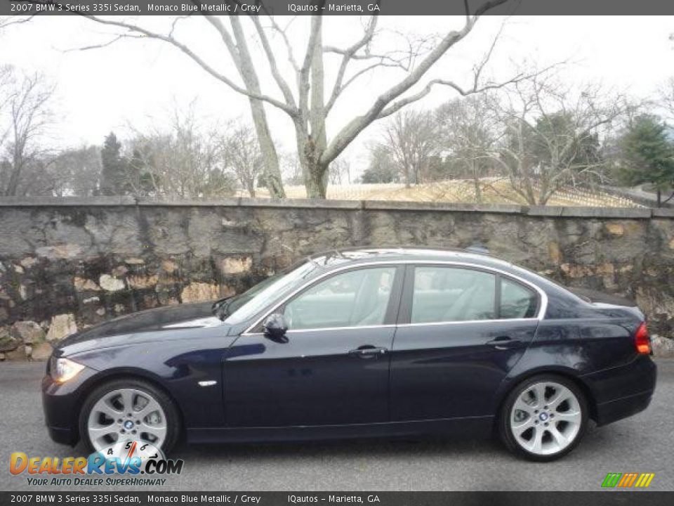 2007 BMW 3 Series 335i Sedan Monaco Blue Metallic / Grey Photo #14