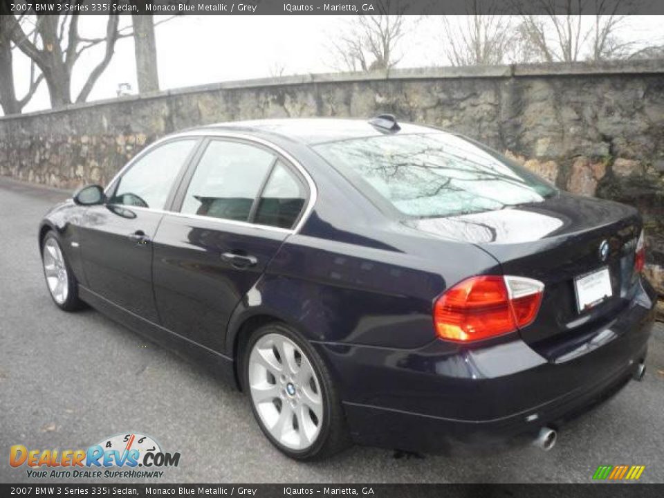 2007 BMW 3 Series 335i Sedan Monaco Blue Metallic / Grey Photo #16