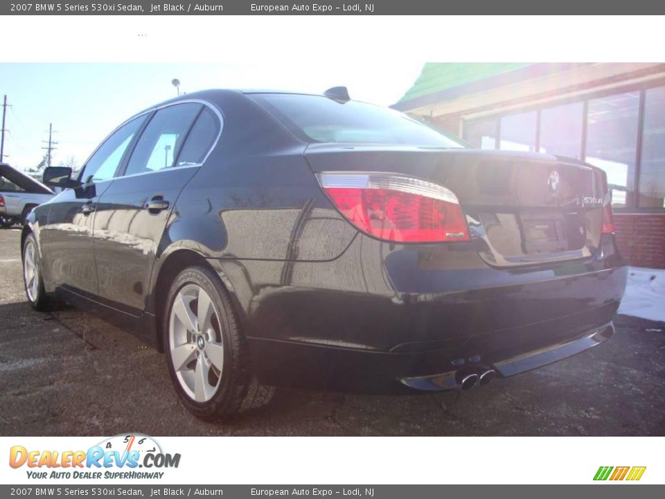 2007 BMW 5 Series 530xi Sedan Jet Black / Auburn Photo #3