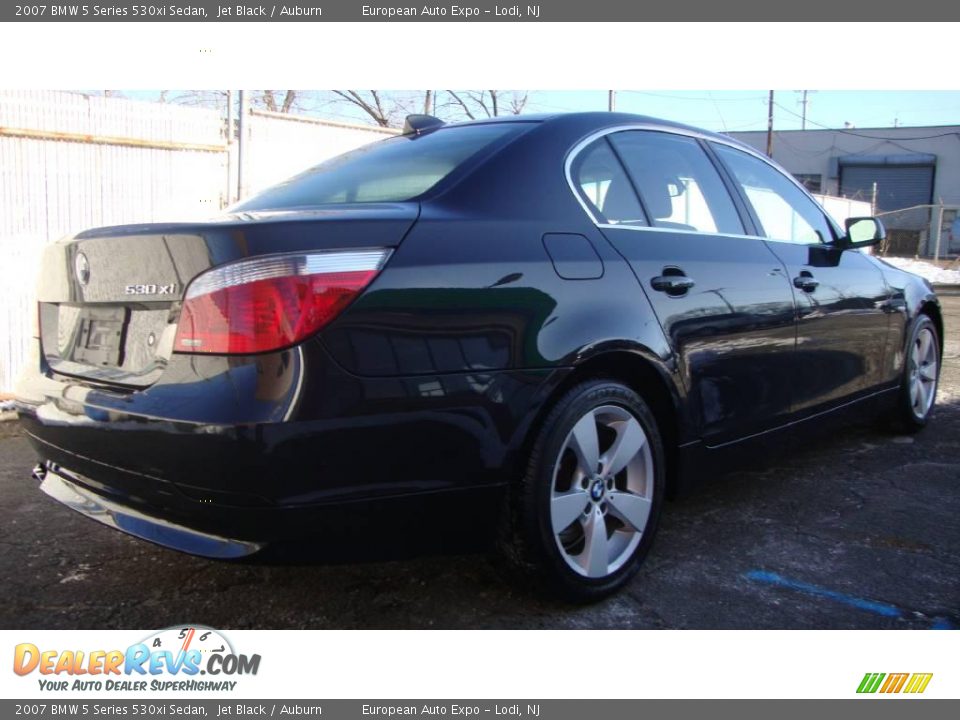 2007 BMW 5 Series 530xi Sedan Jet Black / Auburn Photo #4