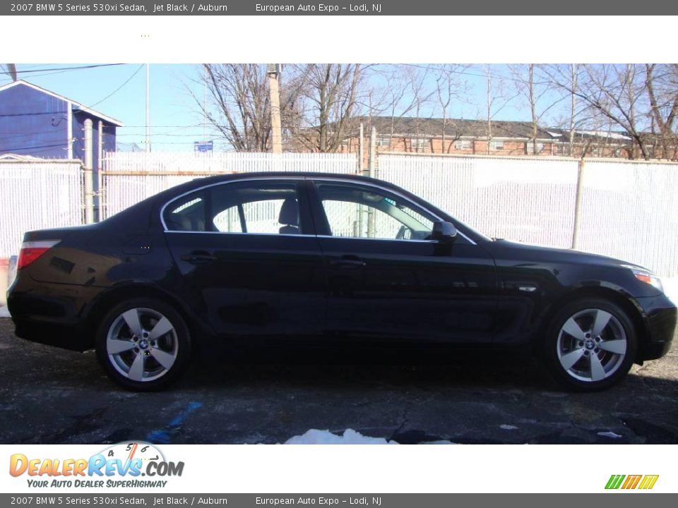 2007 BMW 5 Series 530xi Sedan Jet Black / Auburn Photo #5