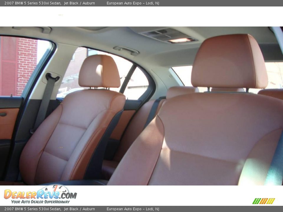 2007 BMW 5 Series 530xi Sedan Jet Black / Auburn Photo #7