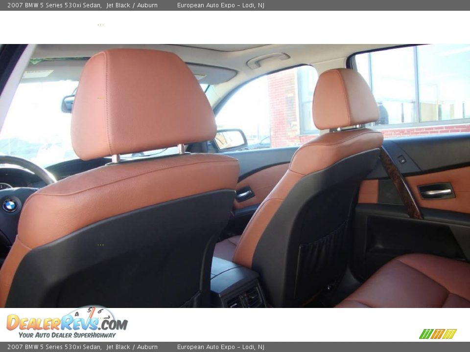 2007 BMW 5 Series 530xi Sedan Jet Black / Auburn Photo #8