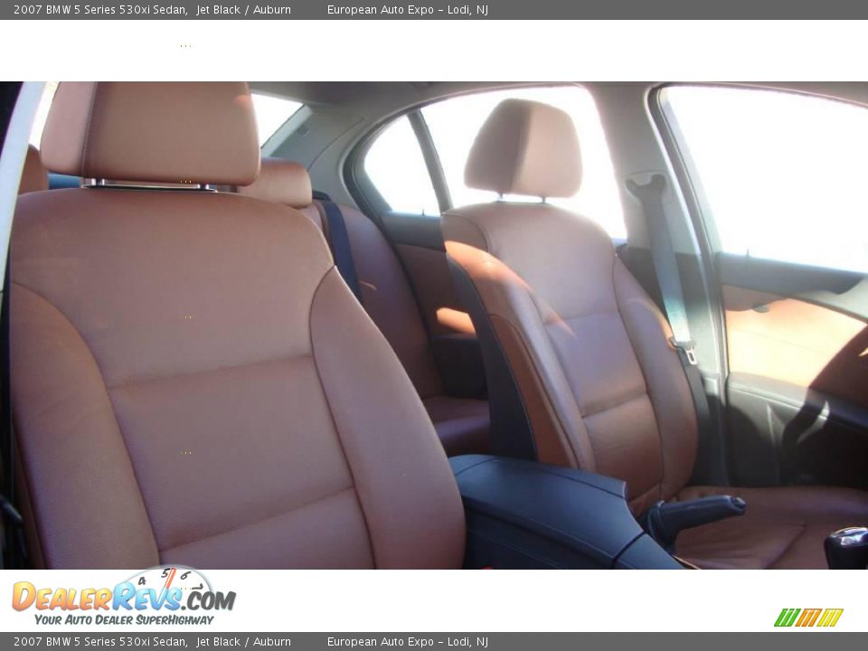 2007 BMW 5 Series 530xi Sedan Jet Black / Auburn Photo #13