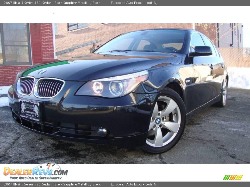 2007 BMW 5 Series 530i Sedan Black Sapphire Metallic / Black Photo #1