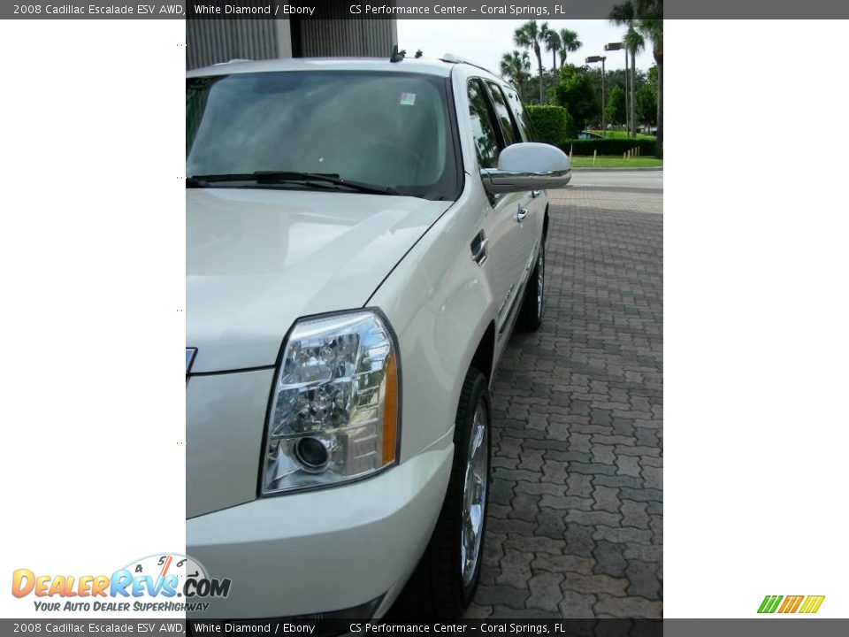 2008 Cadillac Escalade ESV AWD White Diamond / Ebony Photo #6