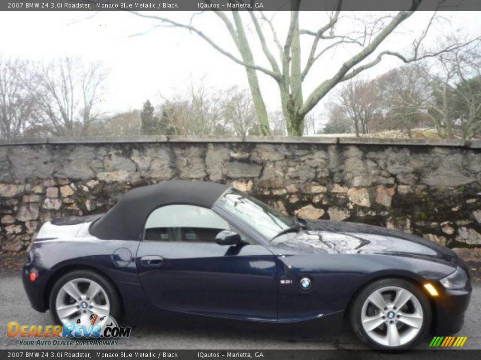 2007 BMW Z4 3.0i Roadster Monaco Blue Metallic / Black Photo #3