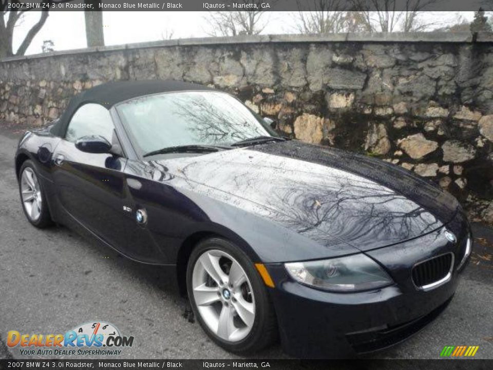2007 BMW Z4 3.0i Roadster Monaco Blue Metallic / Black Photo #4