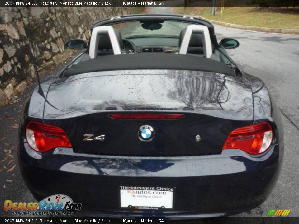 2007 BMW Z4 3.0i Roadster Monaco Blue Metallic / Black Photo #7