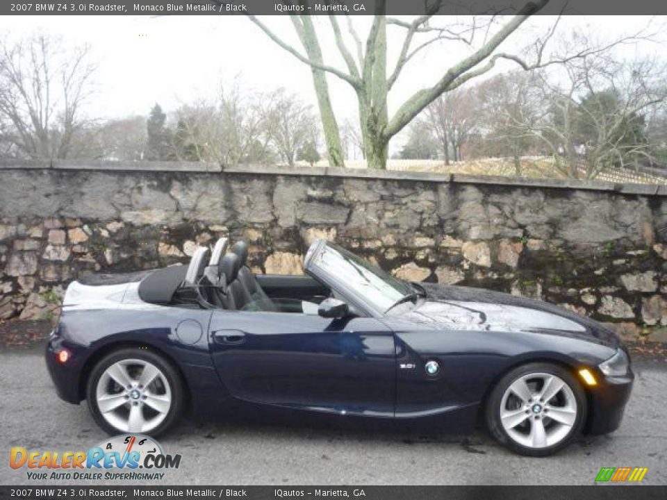 2007 BMW Z4 3.0i Roadster Monaco Blue Metallic / Black Photo #9