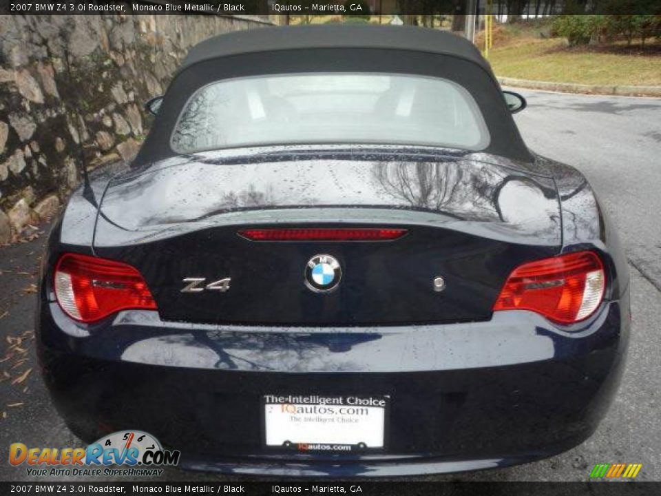 2007 BMW Z4 3.0i Roadster Monaco Blue Metallic / Black Photo #10