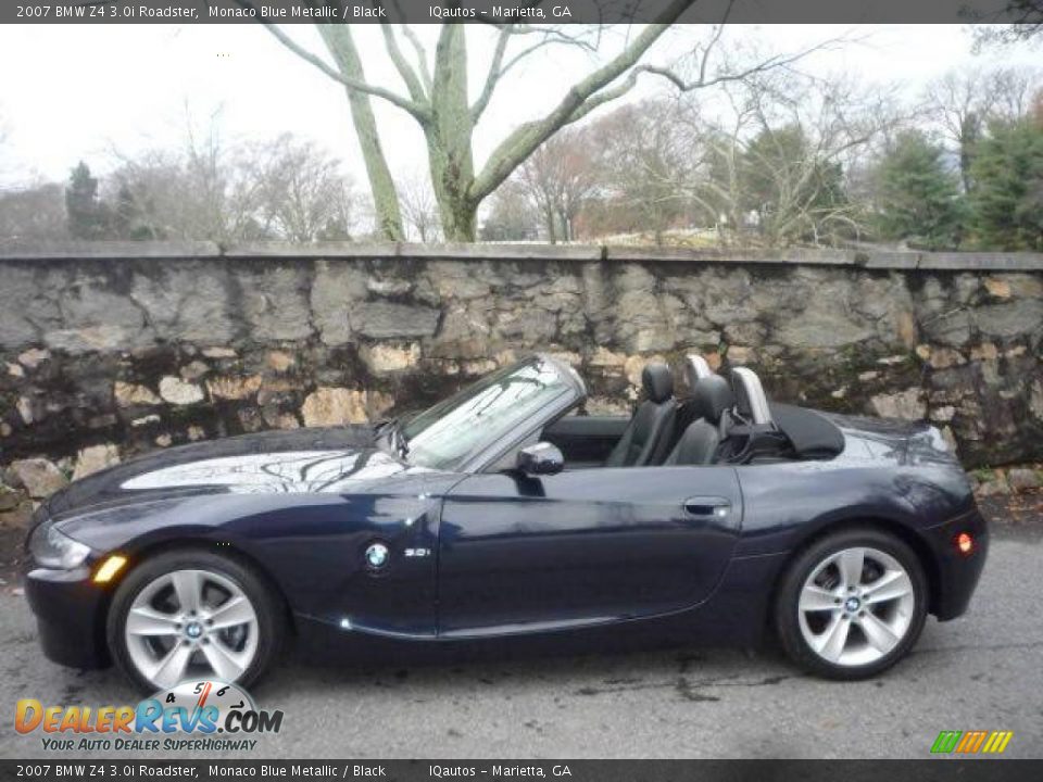 2007 BMW Z4 3.0i Roadster Monaco Blue Metallic / Black Photo #19