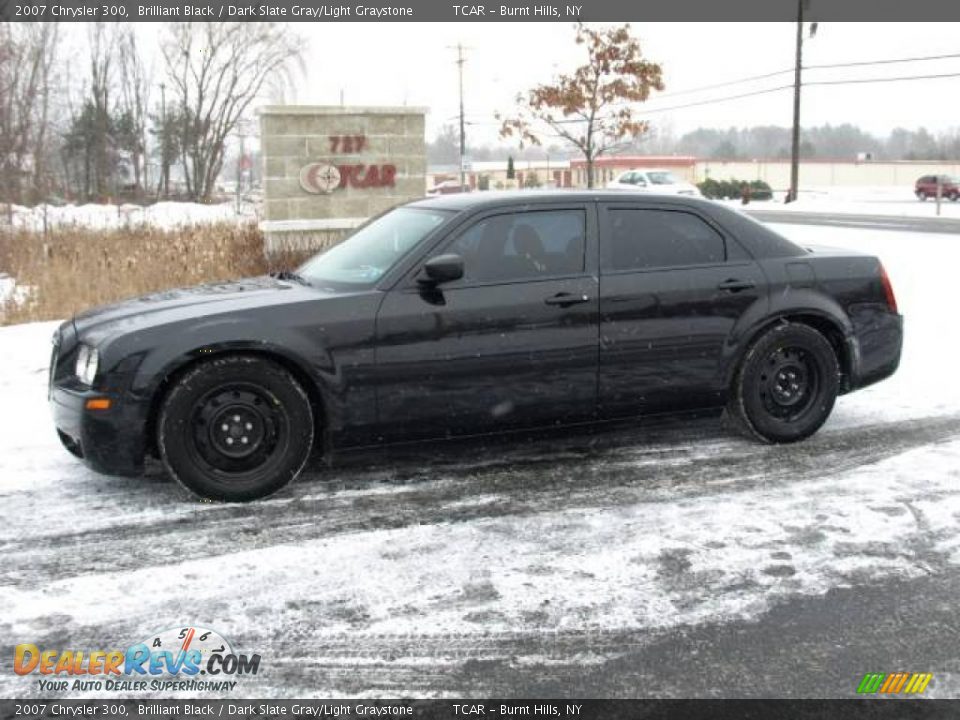 2007 Chrysler 300 Brilliant Black / Dark Slate Gray/Light Graystone Photo #1